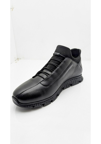 Erkek Ortopedik Gerçek Deri Lastik Bağlı Ayakkabı - Siyah - 44 fiyatları