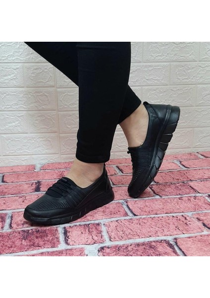 Gerçek Deri Ortopedik Kadın Ayakkabı - Siyah - 36 fırsatları