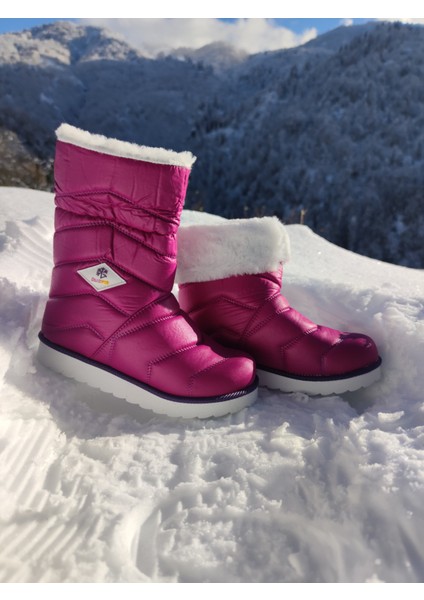 Su Geçirmez Çocuk Kar Botu - Çkar 4a - Lila-Beyaz
