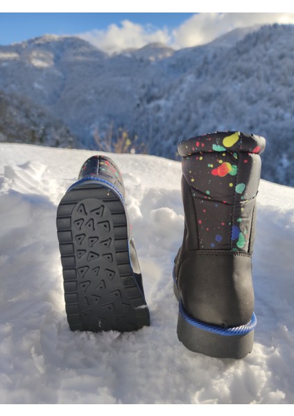 Su Geçirmez Çocuk Kar Botu - Çkar 2 - Renkli-Siyah-Mavi modelleri