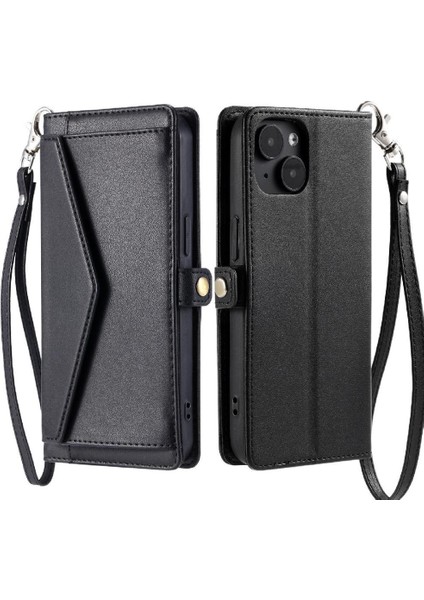 Cüzdan Crossbody Kılıf IPhone 13 Için Mini Kart Tutucu Cüzdan Kılıf Kadınlar Için (Yurt Dışından)