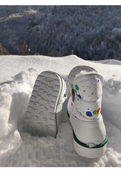 Su Geçirmez Çocuk Kar Botu - Çkar 1 - Renkli-Beyaz-Yeşil modelleri