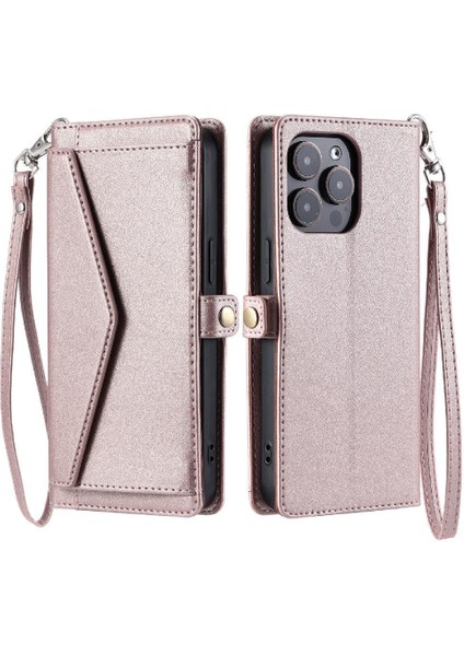 Cüzdan Crossbody Durumda IPhone 13 Pro Max Rfıd Engelleme Fermuar Faturaları (Yurt Dışından)