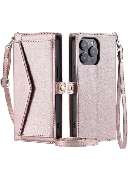 IPhone 14 Pro Için Cüzdan Crossbody Durumda Rfıd Engelleme Cüzdan Durumda (Yurt Dışından)