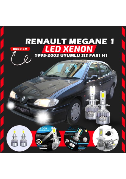 Renault Megane 1 1995-2003 Sis Farı Uyumlu Şimşek Etkili LED Xenon Performance Series H1