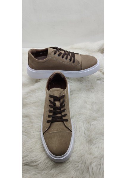 Çiğdem Kundura Çiğdem Kum Nubuk Deri Kalın Taban Erkek Ayakkabı (Gso 1481) - Kum - 44 - St02653-13479