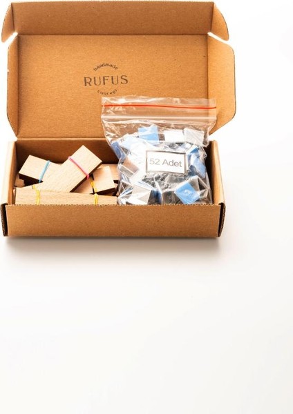 Ahşap Mum Fitili + Yapışkanlı Sehpa - 50 Adet ( 20MM x 75MM x 0,5mm ) modelleri