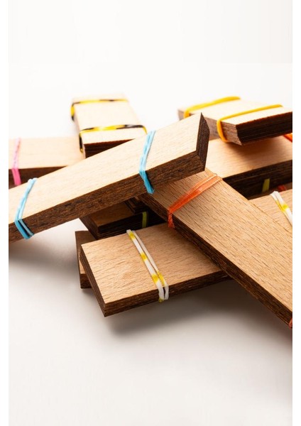 Ahşap Mum Fitili + Yapışkanlı Sehpa - 50 Adet ( 20MM x 75MM x 0,5mm ) fırsatları