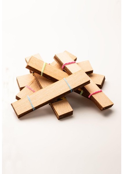 Ahşap Mum Fitili - 75 Adet ( 20MM x 100MM x 0,5mm )