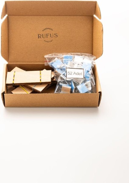 Ahşap Mum Fitili + Yapışkanlı Sehpa - 50 Adet ( 25MM x 75MM x 0,5mm ) fırsatları