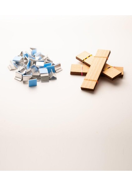 Ahşap Mum Fitili + Yapışkanlı Sehpa - 30 Adet ( 25MM x 100MM x 0,5mm ) fiyatları