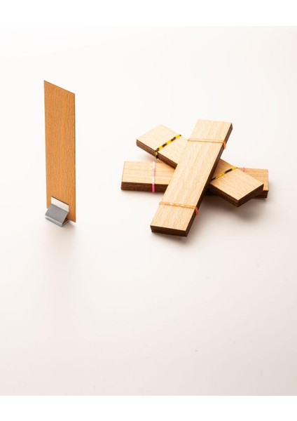 Ahşap Mum Fitili + Yapışkanlı Sehpa - 30 Adet ( 25MM x 100MM x 0,5mm ) modelleri