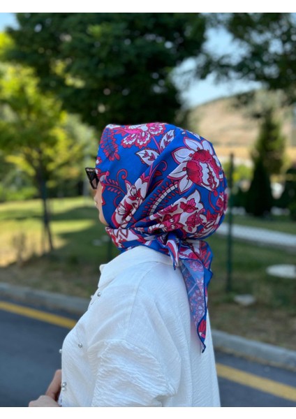 Pamuklu Soft Eşarp Osmanlı Çiçeği Desen