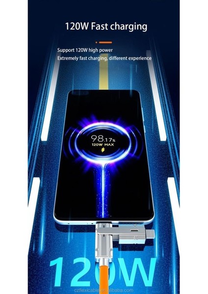 Sanec Type-C Lightning USB Type-C USB Lightning 120W 6A Turbo Hızlı Şarj ve Data Kablosu