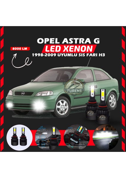 Opel Astra G 1998-2009 Sis Farı Uyumlu Şimşek Etkili LED Xenon Light Series H3