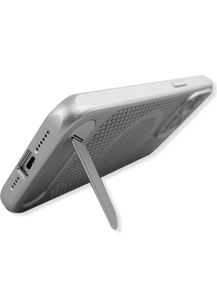 Apple iPhone 15 Pro Max Kılıf X2 Petek Desenli Invisible Magsafe Standlı Kapak
