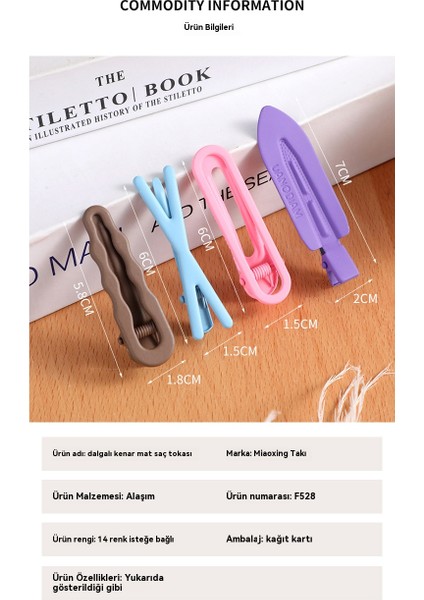 Şeker Rengi Yan Saç Tokası Dalgalı Kenarlar (Yurt Dışından) fiyatları