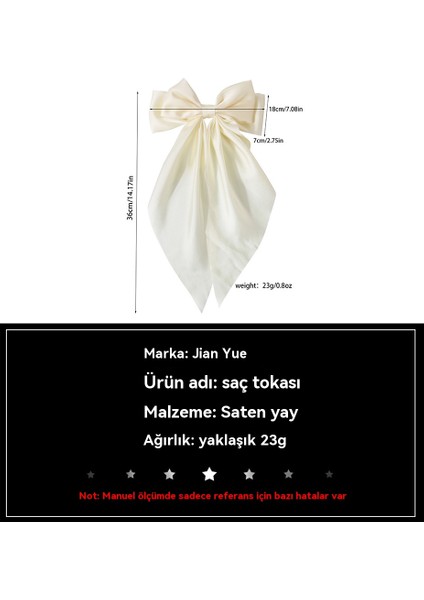 Basit Şerit Büyük Yay Saç Tokası (Yurt Dışından) fiyatları