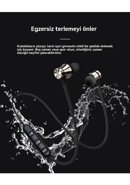 XT11 Kablosuz Spor Bluetooth Kulaklık Binaural Kulak Içi Asılı Boyun Manyetik Tip (Yurt Dışından)