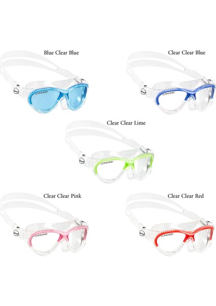 Mini Cobra Silikon Deniz Gözlüğü Blue-Clear-Blue fiyatları