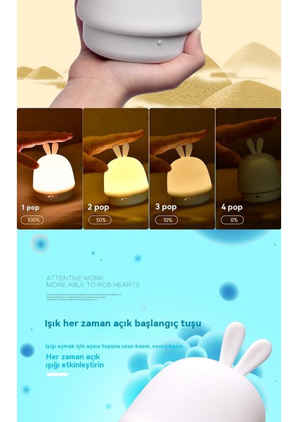 LED Gece Lambası Göz Koruması Silikon Pat Lambası Masa Lambası Tatil Hediyesi (Yurt Dışından) modelleri