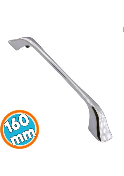 Mobilya Mutfak Dolabı Çekmece Dolap Kapak Kulbu 160 mm Krom Metal
