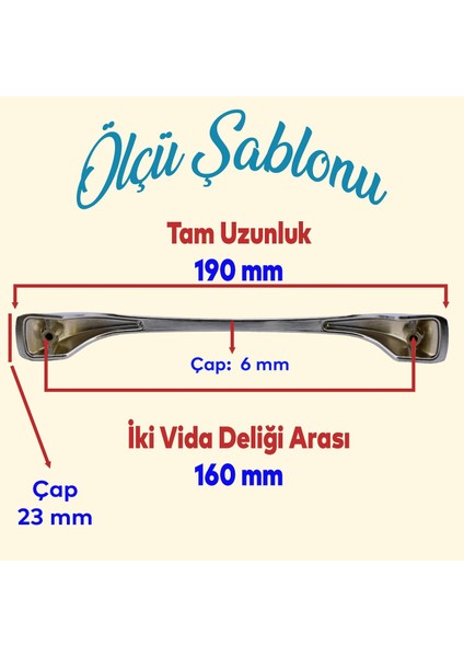 Mobilya Mutfak Dolabı Çekmece Dolap Kapak Kulbu 160 mm Krom Metal fiyatları
