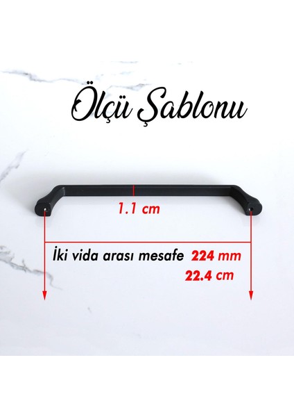 Siyah Mobilya Mutfak Çekmece Dolap Dolabı Kapak Kulbu 224 mm modelleri