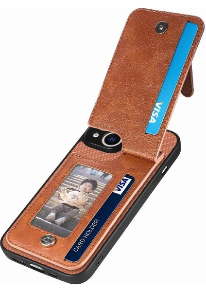 IPhone 14 Için Kılıf Crad Yuvası Cüzdan Manyetik Araç Montaj Standı Fermuar (Yurt Dışından) modelleri
