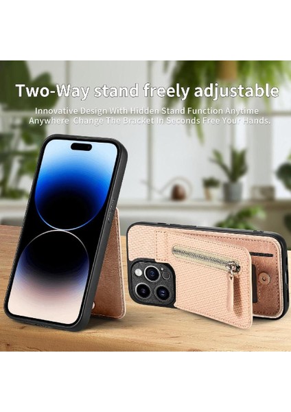 IPhone 14 Için Kılıf Pro Standı Manyetik Araç Montaj Fermuar Crad Yuvası Cüzdan (Yurt Dışından) indirimleri