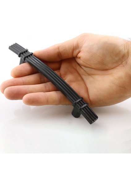 Sert Plastik Siyah Çekmece Mobilya Mutfak Dolap Kulbu 96 mm 5 Adet modelleri