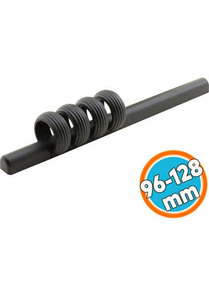 Çekmece Mutfak Dolap Kapak Kulbu Mat Siyah Sert Plastik 96-128 mm