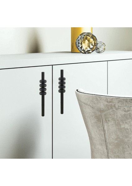 Çekmece Mutfak Dolap Kapak Kulbu Mat Siyah Sert Plastik 96-128 mm modelleri