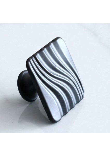 Mobilya Mutfak Dolabı Çekmece Dolapları Kapak Kulp Dalga Düğme Mat Siyah Metal indirimleri