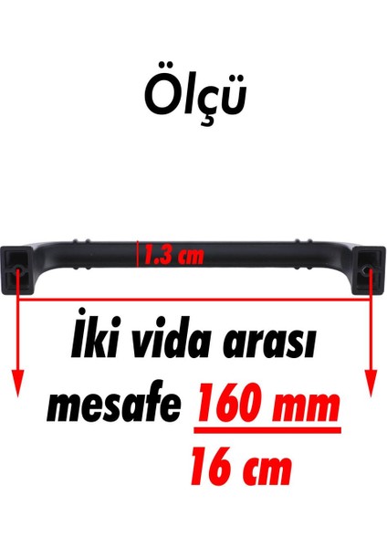 Mobilya Mutfak Dolabı Çekmece Dolapları Kapak Kulbu Siyah 160 mm Metal fırsatları
