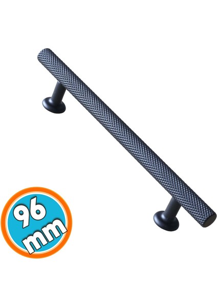 Mobilya 96 mm Siyah Metal Çekmece Mutfak Dolapları Kapak Kulbu