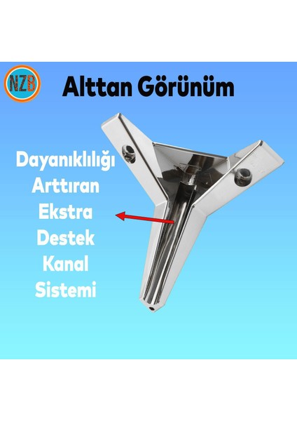 Mobilya Kanepe Sehpa Tv Ünitesi Koltuk Ayağı 12 cm Krom Renk Baza Ayak fiyatları