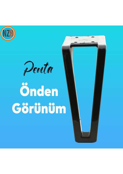 Mobilya Kanepe Sehpa Tv Ünitesi Koltuk Ayağı 18 cm Siyah Baza Ayak