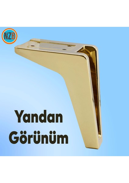 Mobilya Kanepe Sehpa Tv Ünitesi Koltuk Ayağı 15 cm Altın Gold Baza Ayak
