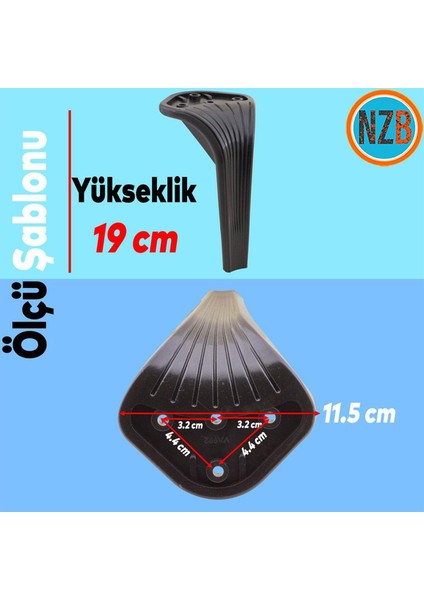 Mobilya Kanepe Sehpa Tv Ünitesi Koltuk Ayağı 19 cm Siyah Baza Ayak fiyatları