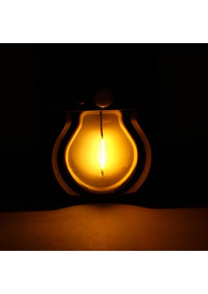 Güneş Enerjili Aplik Dış Aydınlatma 3 Modlu Işıklandırma Sensörlü Sarı Işıklı 5 W Portatif Fener Lamba