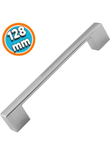 Mutfak Dolabı Mobilya Çekmece Dolap Kapak Kulbu Krom 128 mm Metal