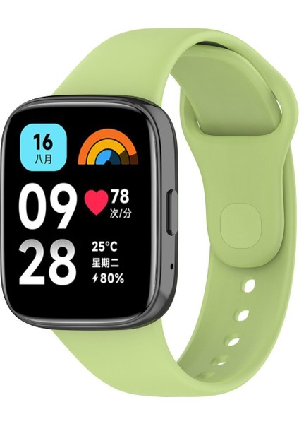 Xiaomi Redmi Watch 3 Active Uyumlu Kordon Spor Şık Tasarım Yumuşak Jel Silikon Kayış