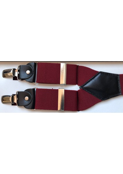 Bordo Renkli Pantolon Askısı 3 Klipsli modelleri