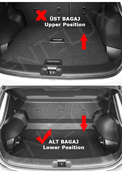 Volkswagen Polo 2024(ALT BAGAJ) Tam Uyumlu Özel Tasarım Bagaj Havuzu - Style