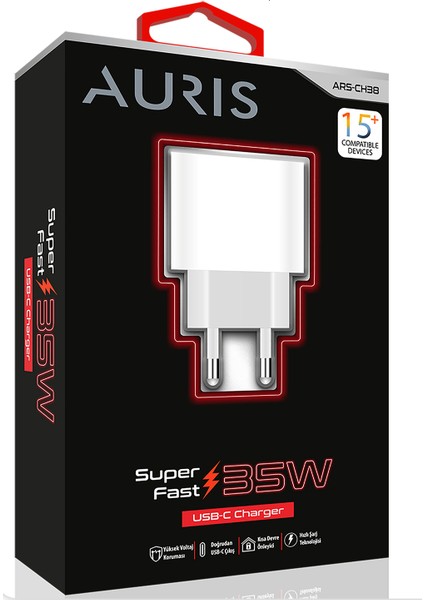 35 W Yüksek Hızlı Pd Şarj Adaptörü Iphone USB C /type C Şarj Başlığı Kafası
