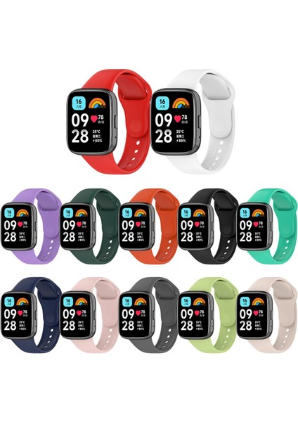 Xiaomi Redmi Watch 3 Active Uyumlu Kordon Spor Şık Tasarım Yumuşak Jel Silikon Kayış