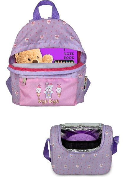 Ana Okulu Çantası 3-7 Yaş Oyuncak ve Okul Öncesi Beslenme Kreş Sırt Çantası Takım