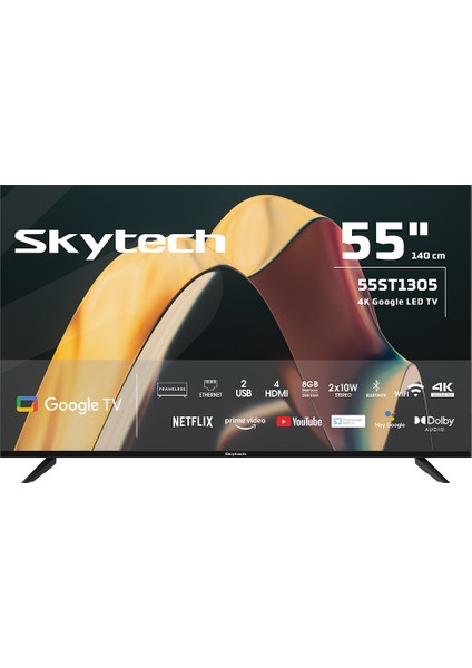 55ST1305 55" 140 Uydu Alıcılı 4K Ultra HD LED TV