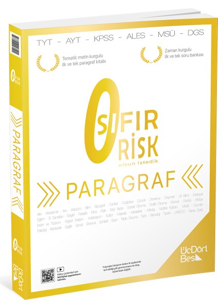 ÜçDörtBeş Yayınları Paragraf Sıfır Risk